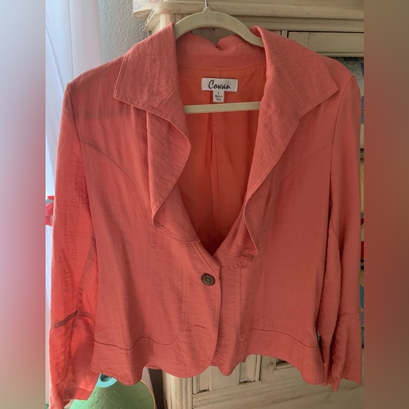 Christian Cowan Jackets & Blazers - Cowan coral colored jacket